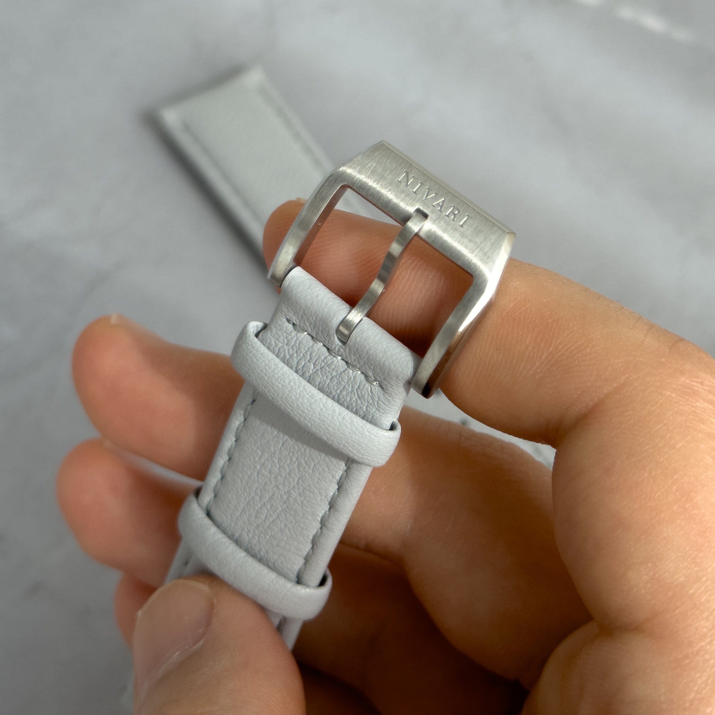 Grey Italian Calf Leather Strap for EDEN Collection