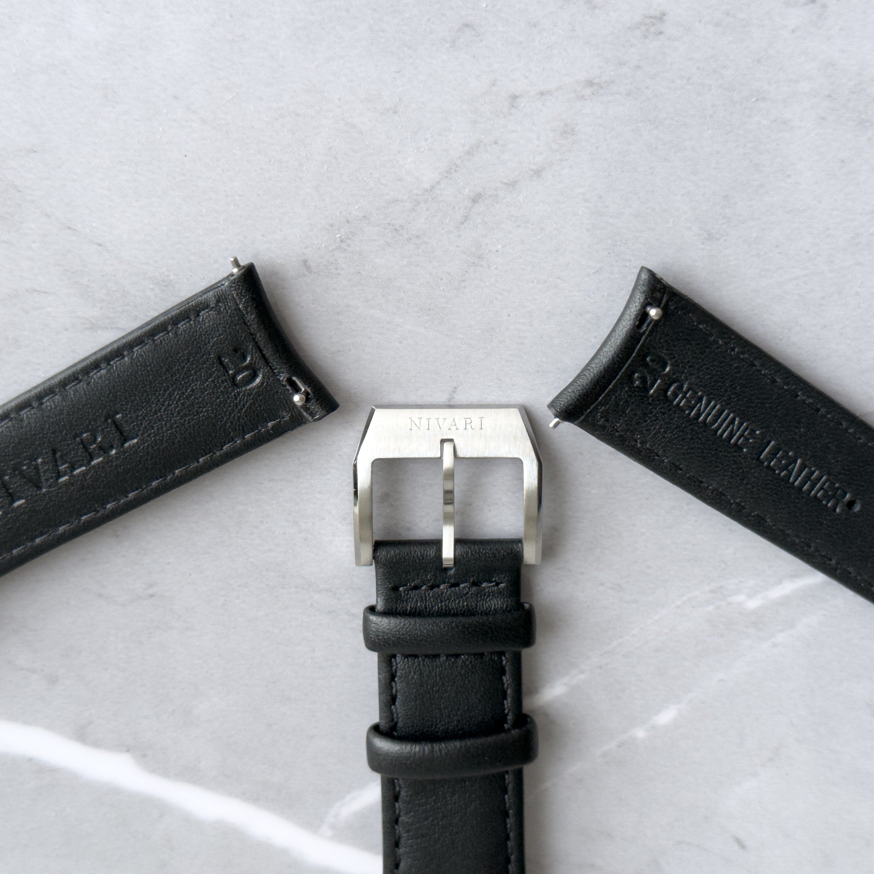 Black Italian Calf Leather Strap for EDEN Collection