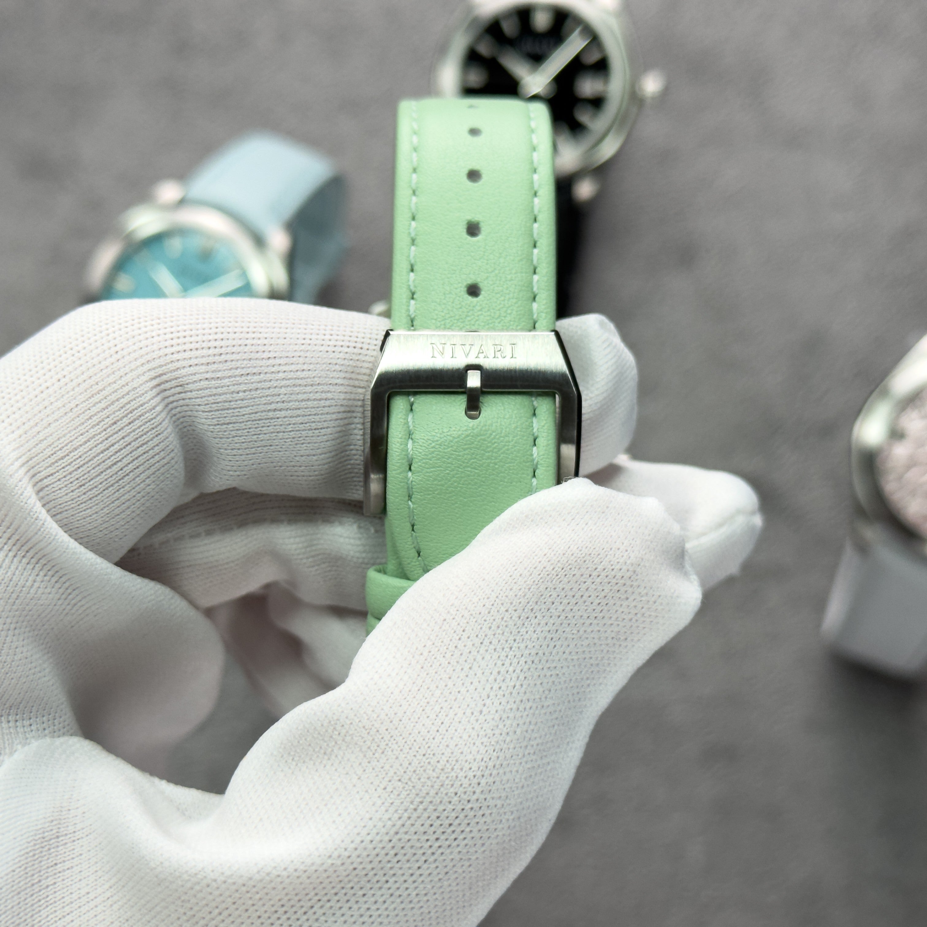 Pistachio Italian Calf Leather Strap for EDEN Collection
