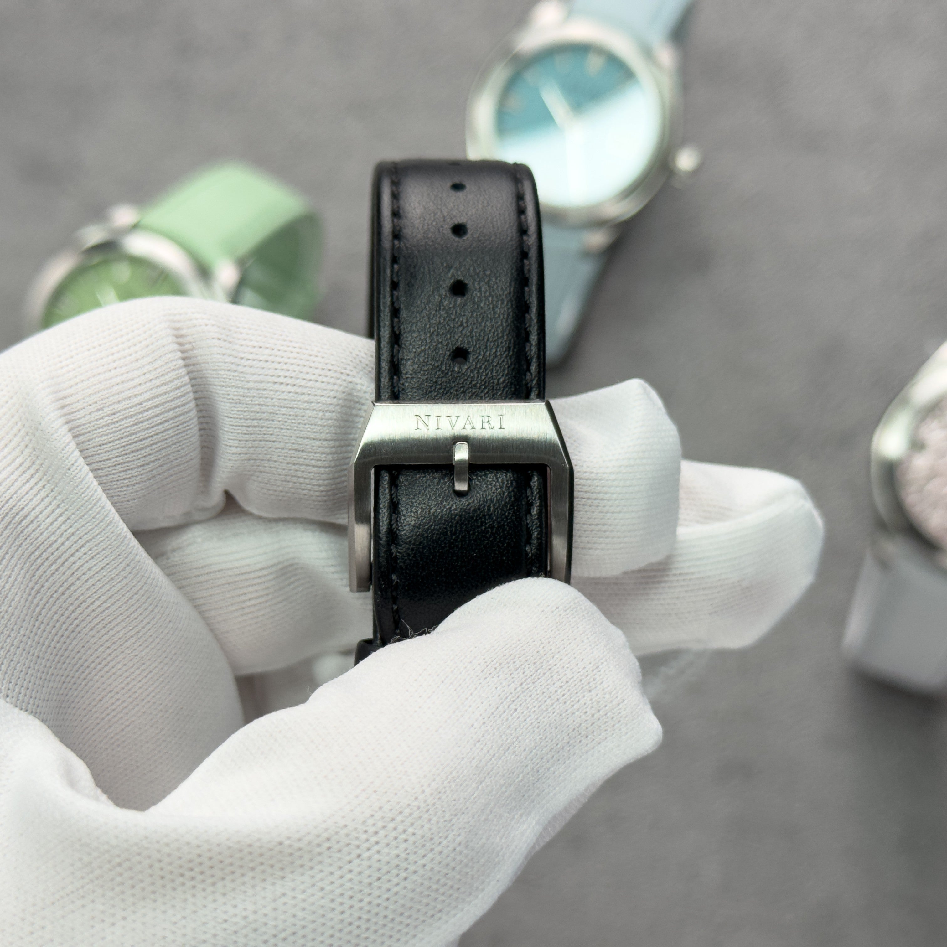 Black Italian Calf Leather Strap for EDEN Collection