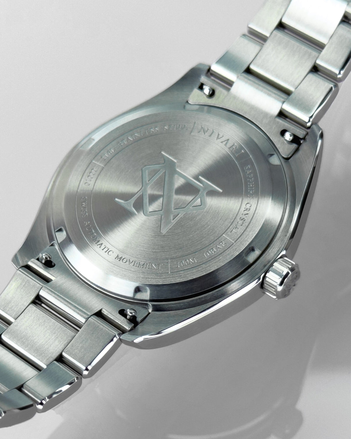 The underside of an Eden bracelet and case, showing polished edges on the hidden surfaces.